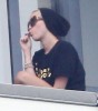 Miley Cyrus Smokes Weed On Balcony, Trying To Be Jennifer Lawrence For Liam Hemsworth? (Photos) 0407