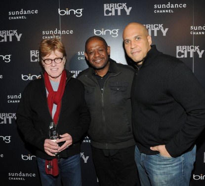 Robert Redford, Forest Whitaker, Mayor Cory Booker and Rosie O'Donnell at Bing Bar