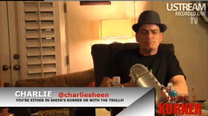 Charlie's Sheen's Winning So Hard On First Ustream Webcast That He Is Losing Charlie's Sheen's Winning So Hard On First Ustream Webcast That He Is Losing