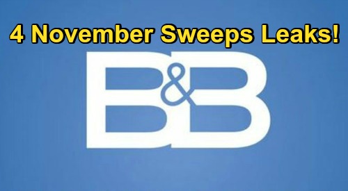 The Bold and the Beautiful Spoilers: 4 November Sweeps Leaks – Preview of Big Reveals, New Mysteries and Marriage Mayhem