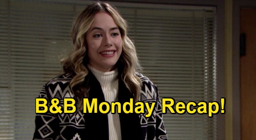 The Bold and the Beautiful Spoilers: Monday, December 14 Recap - Thomas Tells Hope He'll Always Love Her - Zende Craves Zoe