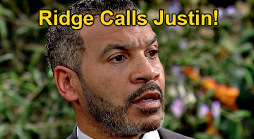 The Bold and the Beautiful Spoilers- Ridge’s SOS to Justin Barber, Emergency Attorney Destroys Carter’s LLC Plot