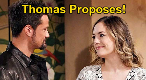 The Bold and the Beautiful Spoilers: Thomas Proposes Marriage to Hope After Liam Relationship Blows Up?