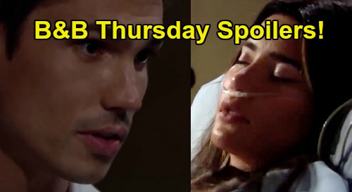 The Bold and the Beautiful Spoilers: Thursday, July 23 - Steffy Rushed To ER, Treated By Dr. Finn - Wyatt Sees Flo’s Help Message