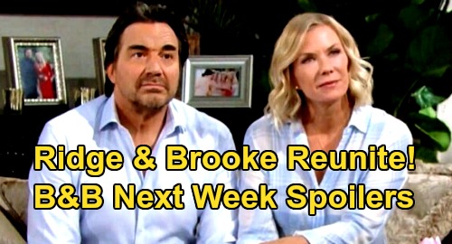 The Bold and the Beautiful Spoilers: Week of October 5 – Ridge & Brooke Reunite, Takedown Quinn – Zende Returns with Shocker