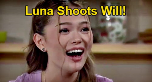 The Bold and the Beautiful Spoilers: Luna Shoots Will with Gun Meant for Steffy?