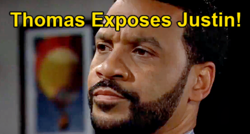 The Bold and the Beautiful Spoilers: Thomas Exposes Justin – Reveals Sabotage Keeping Bill & Liam in Jail