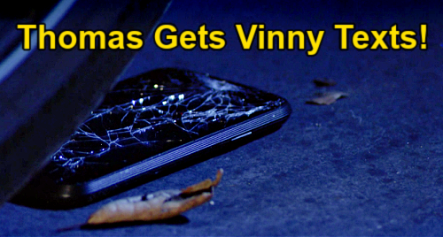 The Bold and the Beautiful Spoilers: Thomas Shocked by Texts from Vinny – Lured Into Deadly Trap