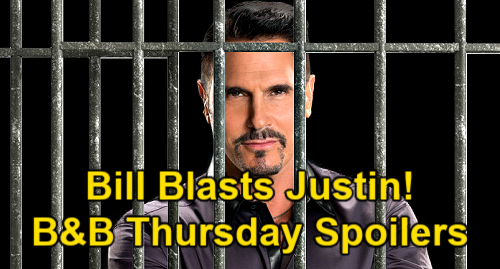The Bold and the Beautiful Spoilers: Thursday, June 17 – Bill Rips Into Justin & Wyatt for Failure – Thomas & Brooke Explode