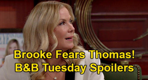 The Bold and the Beautiful Spoilers: Tuesday, March 30 – Brooke Obsessed With Thomas – Hope’s Sad Douglas Conversation