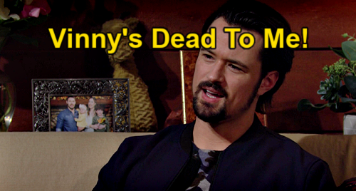 The Bold and the Beautiful Spoilers: Wednesday, April 7 Recap – Thomas Says Vinny Is Dead to Him – Bill & Liam Wash Away DNA