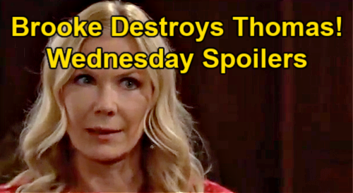 The Bold and the Beautiful Spoilers: Wednesday, March 31 – Brooke Treats Thomas Terribly – Paris Advises Hope on Liam