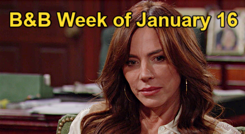The Bold and the Beautiful Spoilers: Week of January 16 – Taylor Attacks Sheila – Katie’s Plea to Bill – Liam’s Fury Explodes