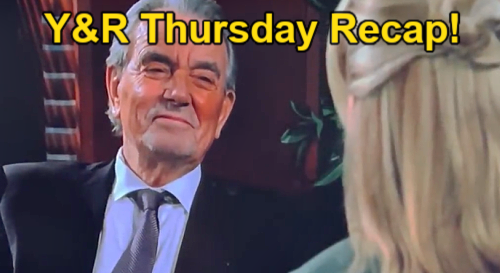 The Young and the Restless Recap: Thursday, October 12 – Victor Fakes Dementia – Audra Digs for Dirt on Claire
