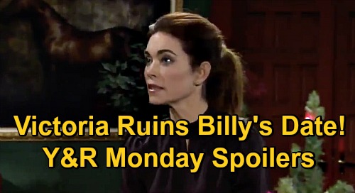 The Young and the Restless Spoilers: Monday, December 21 – Victoria Botches Billy's Date - Lola Helps After Rey Confesses