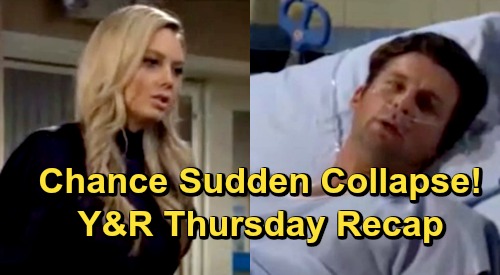 The Young and the Restless Spoilers Recap: Thursday, November 12 - Adam Confronts Chelsea - Chance In Distress - Phyllis Busts Hungover Faith