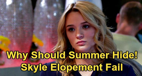 The Young and the Restless Spoilers: Summer & Kyle Elopement Fail – Why Should Skyle Hide True Love?