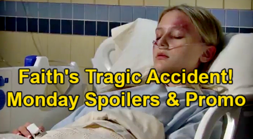 The Young and the Restless Spoilers Update: Monday, March 29 – Faith's Tragic Accident - Adam Hides from DA - Chelsea Delighted
