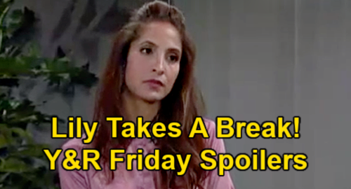 The Young and the Restless Spoilers: Friday, April 2 – Lily Takes a Break – Elena's Decision – Nick & Sharon’s Faith Plan