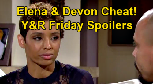 The Young and the Restless Spoilers: Friday, March 12 – Devon Cheats with Elena – Sharon & Rey’s Counseling - Abby’s Baby Brain