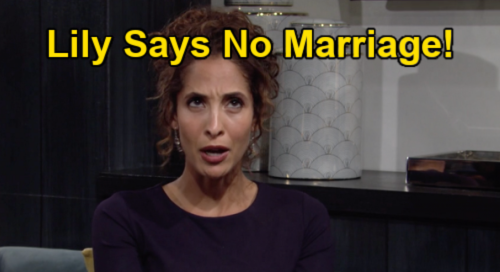 The Young and the Restless Spoilers: Lily Rejects Billy’s Marriage Proposal – Doesn’t Want Another Wedding After Cane Divorce?