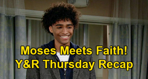 The Young and the Restless Spoilers: Thursday, April 1 Recap – Faith Meets Moses – Phyllis LA Plan for Sally - Adam’s Sharon Plea