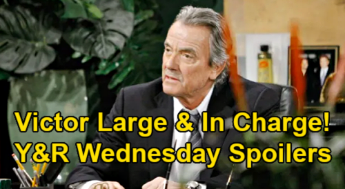 The Young and the Restless Spoilers: Wednesday, March 3 – Victor Large & In Charge – Chelsea Dreams of Adam’s Downfall