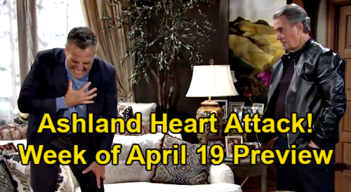 The Young and the Restless Spoilers: Week of April 19 Preview – Ashland’s Heart Attack – Summer Catches Kyle With Tara