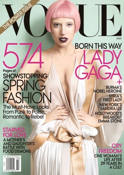 Lady Gaga Vogue March 2011 Cover & Photoshoot Pics