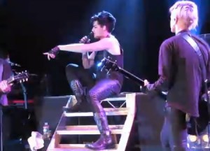 Video: Adam Lambert smokes pot on stage