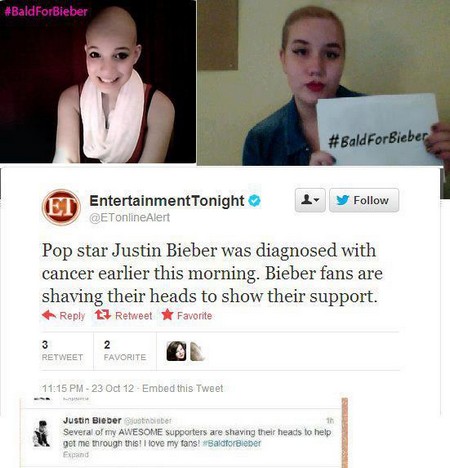 Justin Bieber’s Cancer Scare – "Bald For Bieber"