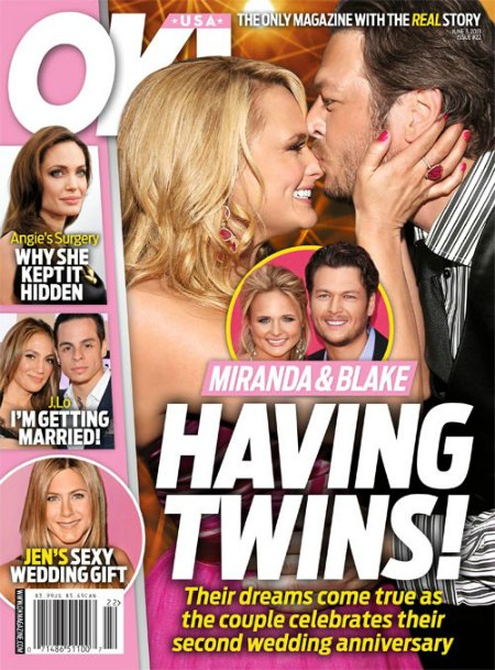 Blake Shelton & Miranda Lambert Are Having Twins (Photo) Blake Shelton & Miranda Lambert Are Having Twins (Photo)