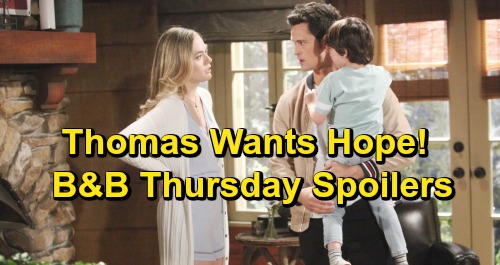 The Bold and the Beautiful Spoilers: Thursday, April 18 - Thomas Admits Feelings For Hope - Ridge Alarmed