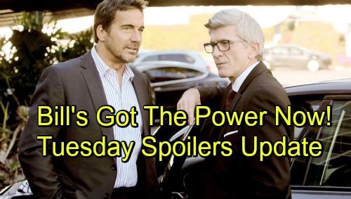 The Bold and the Beautiful Spoilers: Tuesday, November 13 Update – Bill Plays With Ridge’s Destiny – Quinn Attack Brewing