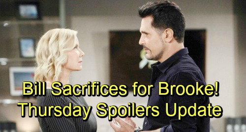 The Bold and the Beautiful Spoilers: Thursday, November 15 Update – Bill Sacrifices Revenge for Brooke – Liam and Wyatt’s Sweet Mission