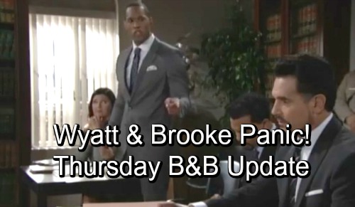 The Bold and the Beautiful Spoilers: Thursday, Sept 27 Update - Bill’s Sins Haunt Him At Custody Hearing - Brooke and Wyatt Panic