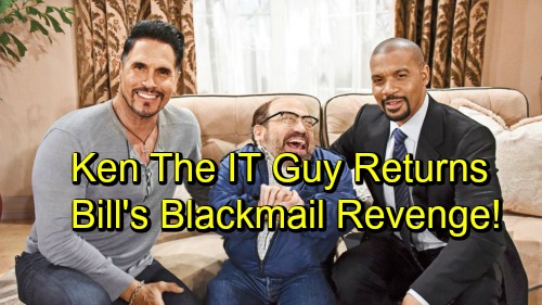 The Bold and the Beautiful Spoilers: Ken the IT Guy Back for Bill’s Dirty Work – Ridge Shocker Uncovered, Blackmail Plot Takes Shape