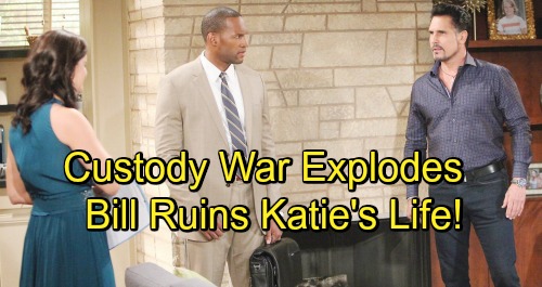 The Bold and the Beautiful Spoilers: Hot New Weekly Promo - Lines Drawn In Bill and Katie Custody War - Bill Destroys Katie's Life