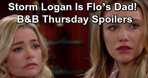 The Bold and the Beautiful Spoilers: Thursday, April 11 - Storm Logan Is Flo’s Father, Joins Shocked Logan Family
