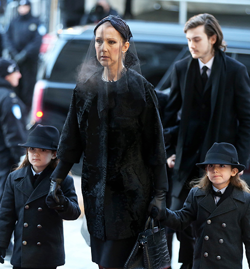 Celine Dion Will Never Marry Again Following Death of Rene Angelil - Funeral Photos