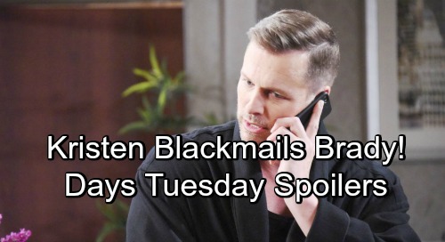 Days of Our Lives Spoilers: Tuesday, August 28 – Kristen’s Blackmail Plot Stuns Brady – Arrested Sami Fumes – Marlena’s Risky Surgery