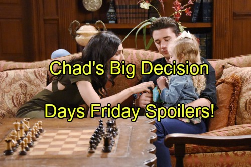 Days of Our Lives Spoilers: Jennifer Ponders JJ’s Secrets – Chad Makes a Big Decision – Deimos Stunned by Nicole’s Confession