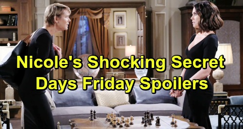 Days of Our Lives Spoilers: Friday, May 17 – Nicole’s Stunning Secret Revealed – Xander Pursues Sarah – Chloe's Holly Misery
