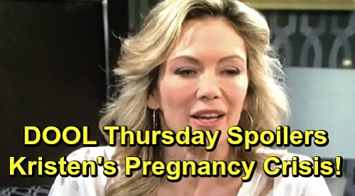 Days of Our Lives Spoilers: Thursday, November 7 – Ben Worries He’ll Have to Kill Jordan – Kristen Faces Pregnancy Crisis, Fears for Baby