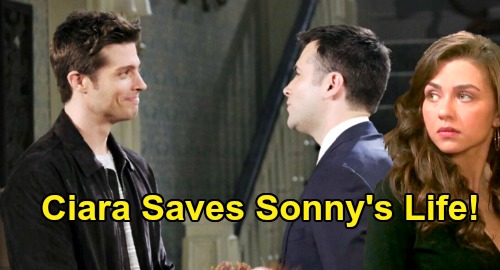 Days of Our Lives Spoilers: Ciara Saves Sonny’s Life, Wrestles Evan’s Gun Away – Bursts in with Will to Stop Deadly Showdown