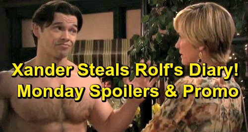 Days of Our Lives Spoilers: Monday, January 28 – Xander Steals Dr. Rolf's Diary – Rex Gets a Sarah Shock