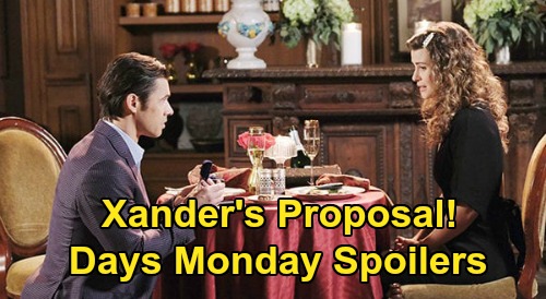 Days of Our Lives Spoilers: Monday, March 16 – Xander Proposes To Sarah – Evan Meets Papa Orpheus - Nicole's Baby Swap Proof