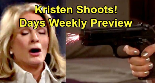 Days of Our Lives Spoilers: Week of August 12 Preview - Kristen Shoots, Marlena Falls - Gabi & Nicole Catfight - Cin’s Discovery