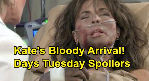 Days of Our Lives Spoilers: Tuesday, September 10 – Kate’s Bloody Hospital Arrival – Gabi Wants Vivian Locked Up – Jack & JJ’s Deal