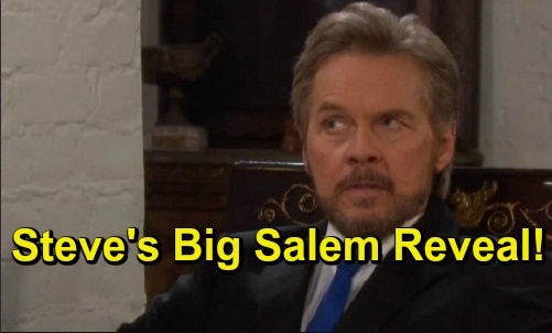 Days of Our Lives Spoilers: ‘Steve’s’ Big Salem Reveal – Stefano Goes Public with New Face, But Identity Secret Brings Chaos